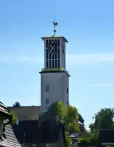 M�hlacker, der Glockenturm der evangelischen Paulus-Kirche, erbaut 1954, Aug.2017