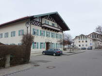 Grassau, Rathaus und Musikschule in der Marktstrae (26.02.2017)