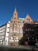 Hamburg am 29.10.2017: die Schwedische Gustaf-Adolfs-Kirche in der Ditmar-Koel-Stra�e, Ecke Johannisbollwerk  /