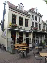 Zwolle, Gastst�tten am Grote Kerkplein in der Altstadt (23.07.2017)