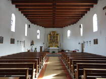 Hammer, Innenraum mit Altar der kath. St. Rupertus Kirche (26.02.2017)