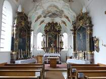 Hittenkirchen, barocke Altre in der St. Bartholomus Kirche (26.02.2017)