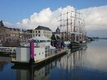Kampen, Segelschiffe an der Promenade Ijsselkade (24.07.2017)