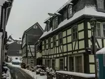 Winterstimmung und Fachwerkh�user in Kronberg. Aufnahmedatum: 21.01.2013