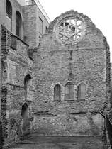 Die nach einem groen Brand im Jahre 1814 erhaltene Ruine des Winchester Palastes. (London, Mrz 2013)