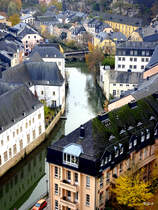 Luxemburg, Unterstadt Grund, Brcke ber die Alzette, 24.11.2017