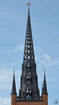 Der Hauptturm der Riddarholms-Kirche auf der Insel Riddarholmen. (Stockholm, Oktober 2011)