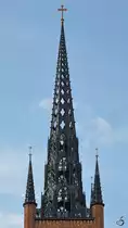 Der Hauptturm der Riddarholms-Kirche auf der Insel Riddarholmen. (Stockholm, Oktober 2011)