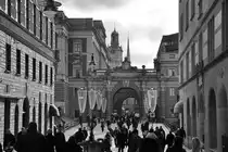 Unterwegs auf der Drottninggatan in Richtung Reichstag. (Stockholm, Oktober 2011)