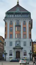Das 1909/1910 im Jugendstil erbaute B�ro- und Gesch�ftshaus Skeppsbron 18 in der Stockholmer Altstadt. (Oktober 2013)