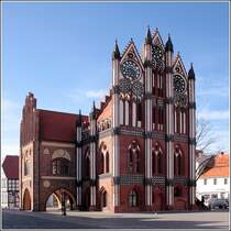 Das sehenswerte Rathaus von Tangerm�nde. Aufnahmedatum: 10.02.2008