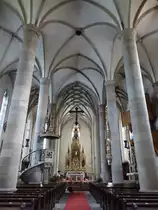 Appiano/Eppan, Innenraum der St. Pauls Kirche, Kreuzrippengew�lbe von Andrea Crivelli (27.10.2017)
