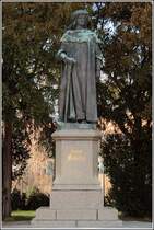 Das Denkmal des Kurfrsten Friedrich I. wurde 1912 im Burggarten von Tangermnde aufgestellt. Aufnahmedatum: 10.02.2008