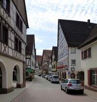 Dornstetten, Blick durch die Hauptstrae in Richtung Marktplatz, Sept.2017