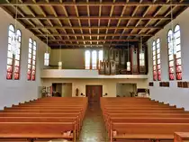 Pratteln, katholische Kirche St. Anton. Orgel Mathis AG Nfels, Baujahr 1968 - 01.04.2014