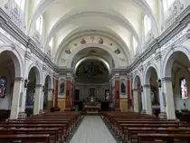 Copparo, barocker Innenraum der Pfarrkirche San Pietro, Gemälde von Scarsellino (30.10.2017)