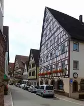 Dornstetten, schnes Fachwerk in der Hauptstrae, Sept.2017