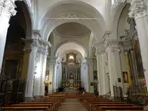Castel San Pietro Terme, barocker Innenraum der Kirche Santa Maria Maggiore (31.10.2017)