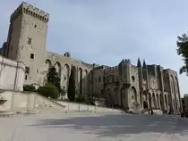Avignon, der Papstpalast war von 1309 bis 1417 Sitz des sogenannten avignonesischen Papsttums und Residenz der P�pste (22.09.2017)