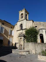Lourmarin, romanische Kirche Saint-Andre aus dem 11. Jahrhundert (24.09.2017)