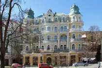 Hier am 25. Februar 2018  eines der  restaurierte H�user in Marienbad.