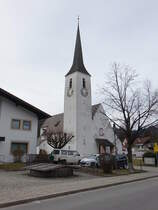 Marquartstein, Pfarrkirche zum kostbaren Blut, erbaut bis 1936  (26.02.2017)