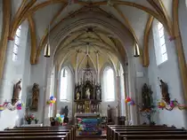 Nu�dorf, gotischer Innenraum der Pfarrkirche St. Laurentius (26.02.2017)