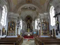 Schleching, barocke Alt�re in der Pfarrkirche St. Remigius (26.02.2017)