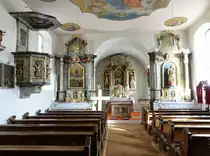 Hausheim, barocke Alt�re und Kanzel in der Pfarrkirche St. Peter und Paul (05.03.2017)