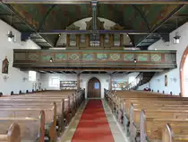 Kirchbuch, Orgelempore in der kath. Kirche St. Blasius (12.03.2017)