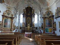 Ising, barocke Altre in der Wallfahrtskirche Maria Himmelfahrt (02.04.2017)