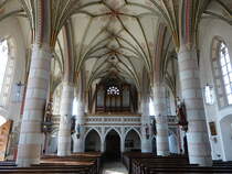 Obing, Orgelempore in der Pfarrkirche St. Laurentius (02.04.2017)