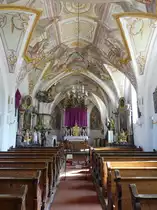 Alzgern, Alt�re und Kanzel in der Pfarrkirche Maria Himmelfahrt (09.04.2017)