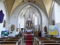 Geratskirchen, sptgotischer Innenraum der Pfarrkirche St. Martin (09.04.2017)