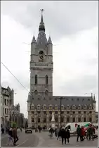 Gent. �ber die H�he des Belfriedes sind verschiedene Angaben zu finden: 91 m, 95 m, 113 m. Seine Baugeschichte geht auf den Beginn des 14. Jahrhunderts zur�ck. Der Belfried wurde mit mehr als 50 anderen in Belgien und Nordfrankreich zum UNESCO-Weltkulturerbe ernannt. 28.04.2018