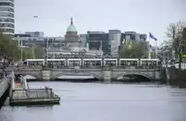 O'Connell Bridge in Dublin f�hrt �ber den Fluss Liffey. Aufnahme: 11. Mai 2018.