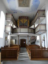 Effelter, Orgelempore in der Kirche St. Peter und Paul (15.04.2017)