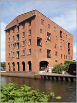 Buxtehude. Die ehemalige Kattau-Mhle am Alten Hafen wurde zu einem Wohn- und Geschftshaus umgebaut. 22.05.2018