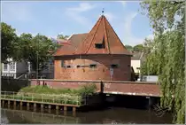 Buxtehude. Der Marschtorzwinger am Westfleth ist Teil der mittelalterlichen Stadtbefestigung gewesen. 22.05.2018