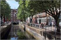 Buxtehude. Das Fleth ist ein innerstdtischer Hafenkanal. Er wurde 1285 mit der Stadt angelegt. 22.05.2018