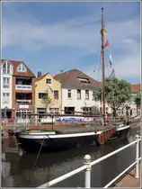 Buxtehude. Im Fleth ist ein typischer Ewer, die 1897 gebaute MARGARETA zu sehen. 22.05.2018