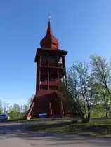 Kiruna, Glockenturm von 1907 neben der Ev. Kirche, erbaut durch Gustaf Wickman (01.06.2018)