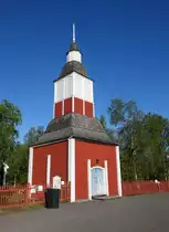Jukkasj�rvi, Ev. Kirche, �lteste erhaltene Kirche in Lappland, erbaut von 1607 bis 1608 (01.06.2018)
