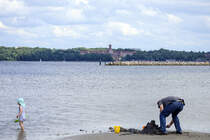 Die Marineschule Mrwik (Flensburg) von Wassersleben aus gesehen. Aufnahme: 17. Juni 2018.