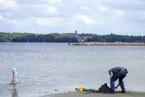 Die Marineschule M�rwik (Flensburg) von Wassersleben aus gesehen. Aufnahme: 17. Juni 2018.