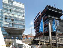Hamburg am 15.5.2018: Hafencity, Gebude am Sandtorhafen  /