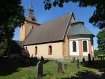 �smo, Ev. Kirche, erbaut im 12. Jahrhundert, im 13. Jahrhundert nach Osten erweitert, Kirchturm 15. Jahrhundert (04.06.2018)