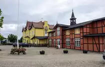 Das �r�sund Badehotel in Aar�sund in Nordschleswig (S�nderjylland) wurde zur deutschen Zeit aufgef�hrt. Von 1867 bis 1920 geh�rte Nordschleswig zur preu�ischen Provinz Schleswig-Holstein
Aufnahme: 23. Juni 2018.