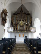 Kerteminde, Orgelempore in der St. Laurentius Kirche (06.06.2018)
