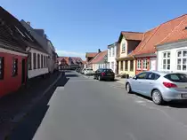 Bogense, historische H�user in der Kirkestrade (06.06.2018)